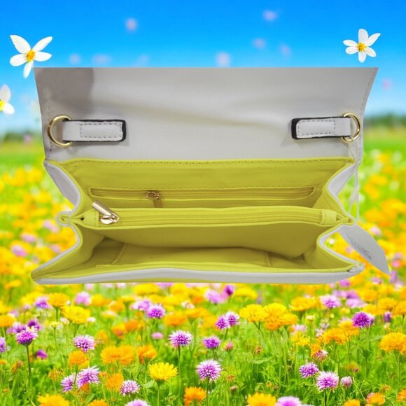 Retro Pin-Up Striped Clutch Purse – 60s Mod Vintage Convertible Crossbody Bag - Picture 8 of 16